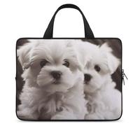 Cute Maltese Puppy Laptop Case Sleeve 10inch Business Travel Protective Computer Carrying Cover Briefcase Handbags for Laptop Or Tablet