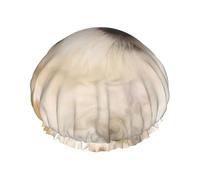 Cute Maltese Puppy Print Shower Cap, Lined Shower Cap For Women Reusable, Double Layer Waterproof Bath Cap