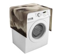 Cute Maltese Puppy Washing Machine Cover with Storage Pockets Washer Dryer Top Dust Cover 54.3" X 20.5" Refrigerator Kitchen Protective Pads Home Decor