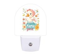 Cute Mama Goose Funny Night Light Plug in Wall Auto Sensor LED Nightlight for Hallway Bedroom Kitchen Stair