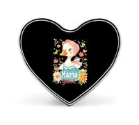 Cute Mama Goose Heart Metal Badge Printed Brooches Cute Button Decorations Pins for Backpack Clothing