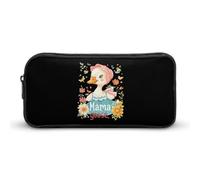 Cute Mama Goose Large Capacity Pencil Case Zipper Office Storage Pouch Multifunctional Makeup Bag for Travel 22 * 12 * 5cm