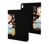 Cute Mama Goose Printed Tablet Cases Compatible with iPad Series Slim Trifold Stand Protective Cover