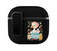 Cute Mama Goose Printed Wireless Bluetooth Earphone Protective Holder Compatible with Airpods 4 Funny Earbud Case