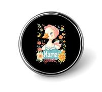 Cute Mama Goose Round Metal Brooches 1 Inch Decorative Badges Exquisite Decorations Pins for Clothing