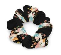 Cute Mama Goose Soft Satin Scrunchies Fashion Print Hair Ties Big Ponytail Holder Birthday Gift for Women