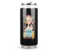 Cute Mama Goose Stainless Steel Coke Tumbler Vacuum Insulated Beverage Cup Travel Coffee Mug with Lid Straw 500ml