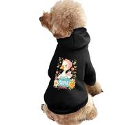 Cute Mama Goose Warm Dog Hooded Sweatshirt with Hat Soft Pet Pullover Clothes for Small Medium Large Pets
