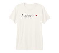 Cute Maman Heart Typography Gift Premium T-Shirt
