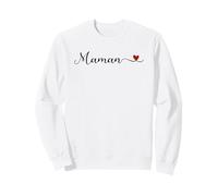 Cute Maman Heart Typography Gift Sweatshirt