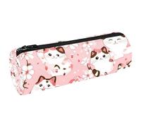 Cute Maneki Neko Cats Pen Pencil Case Coin Purse Cosmetic Makeup Bag for Student Stationery School Office Storage
