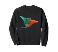 Cute Manta Ray colorful drawing Manta Ray silouhette Sweatshirt