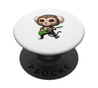 Cute Marmoset Guitar Player Rock Star Music PopSockets Adhesive PopGrip