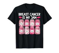 Cute Mason Jar Breast Cancer is My Jam Awareness Support T-Shirt