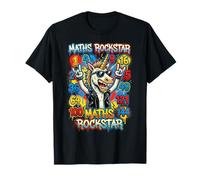 Cute Maths Rockstar Unicorn Times Table Number Day T-Shirt