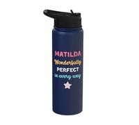 Cute Matilda Personalised Wonderfully Perfect in Every Way Stainless Steel Insulated Water Bottle