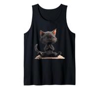 Cute Meditating Cat Peaceful Zen Vibes Tank Top