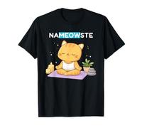 Cute Meditating Cat with Calm Cozy Vibes T-Shirt