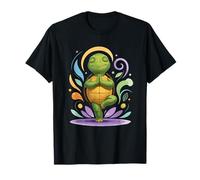 Cute Meditating Turtle Yoga Pose Mindfulness Vibes T-Shirt