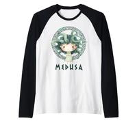 Cute Medusa Greek Mythology for Kids Raglan Baseball Tee