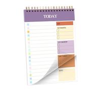 Cute Meeting Notebook, Portable Spiral Notebook, 8.27 Inches Lined Journal, Writing Pad for Travels, Calendar Book for Schedule, Blank Journal for Personal Goal Across the Worlds