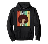 Cute Melanin Vintage Retro African Black Afro Woman Queen Pullover Hoodie