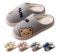 Cute Mens Slippers Womens Bear Slippers Funny Memory Foam Slides Slip On Homes Sliders Lovely Animal Sliders Couple Bedroom Slides Ladies House Shoes Gift For Her Him Leisure Mules Shoes