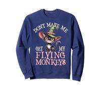 Cute Meowgical FLYING MONKEYS Cat Wizard Creepy Warlock 1693 Sweatshirt