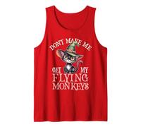 Cute Meowgical Flying Monkeys Cat Wizard Creepy Warlock 1693 Tank Top