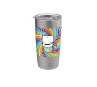 Cute Mermac Cat Rainbow Spotty Stainless Steel Insulated Tumbler