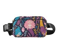 Cute Mermaid Dark Blue Fanny Packs Women Everywhere Belt Bag Waterproof Hiking Waist Purse for Women, Cute Mermaid Dark Blue, 8 x 5.3 x 2.3 inch, Funny Cute, Cute Mermaid Dark Blue, 8 x 5.3 x 2.3 inch