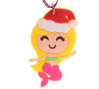 Cute Mermaid Fun Hanging Christmas Tree Decoration Silicone Ornament Novelty Bauble - Stocking Filler - Secret Santa - Colourful Multicoloured - Small Gift - Funny