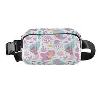 Cute Mermaid Pink Fanny Packs for Women Belt Bag Hip Pack Waterproof Hiking Waist Pouch for Women, Cute Mermaid Pink, 8 x 5.3 x 2.3 inch, Funny Cute, Cute Mermaid Pink, 8 x 5.3 x 2.3 inch, Funny Cute