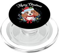 Cute Merry Christmas Cavalier King Charles Spaniel Dog Lover PopSockets PopGrip for MagSafe