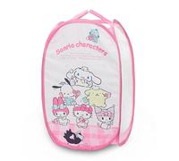 Cute Mesh Popup Laundry Hamper with Carry Handles, Large Capacity Foldable Lightweight Dirty Clothes Basket for Girls Room, Dorm | Travel & Camping