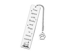 Cute Metal Bookmark, Book Marks for Children, Cat Dog Bookmark Set, Kaluofan Book Marks Women Men, Dog Gifts for Women with Black Box for Family Teachers Friends Reading Lovers