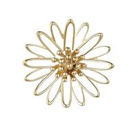 Cute Metal Brooches, Mini White Daisy Flower Spring Alloy Lapel Pin, Floral Badge for Clothes and Bags, Golden Tone