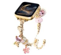 Cute Metal Charm Bracelet Bands Compatible with Apple Watch Band 38/40/41/42/44/45/46//49mm Women, with Charms Jewelry Love Pendants Pandora Strap for iWatch Series 11 10 9 8 7 6 5 4 SE/Ultra 3 2 1