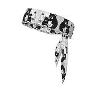 Cute Milk Bottle Bear Double-Sided Sports Headband for All Activities As Tennis, Football, Yoga, and Running