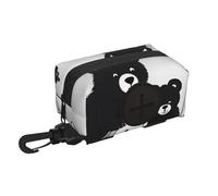 Cute milk bottle bear Pet travel waste bag storage bag. Convenient storage, suitable for leash, with zipper, easy to carry when traveling.