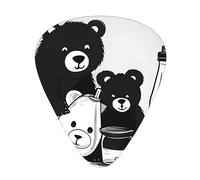 Cute milk bottle bear Wear-resistant guitar picks, thin, medium, heavy, 12 pieces of guitar picks, suitable for guitar, bass, electric guitar, ukulele,