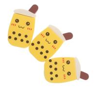 Cute Milk Tea Cup Shaped Makeup Puff 3PCS Multi-Use Foundation and Concealer Applicator Wet and Dry Sponge Makeup Artists and Everyday Use