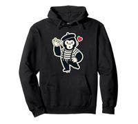Cute Mime Monkey Heart Cartoon Art Pullover Hoodie