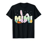 Cute Mimi Bunny Easter Eggs Happy Easter Day Grandma Women T-Shirt
