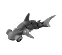 Cute Mini Articulated Shark Figurines,3D Printed Whale,3D Printed Sculpture for Home Decor, Assorted Colors,Fun Home Decor, Executive Desk Decor, Killer Whale Model Figures (Gray)