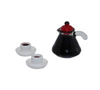 Cute Mini Coffee Pot Model Dollhouse Miniature Kids Toy Doll Home Accessories Miniature Food Play Scene Model Small Cloth Doll House Accessories Mini Coffee Pot