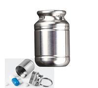 Cute Mini Pill Case Keychain, Discreet Pill Container for Purse, Titanium Pill Fob, Nitro Necklace Waterproof Pill Holder for Men, EDC Pill Capsule for Pocket Daily Travel Outdoor First Aids