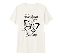 Cute Minimalist Butterfly Transform and Change Your Life Premium T-Shirt