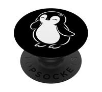 Cute Minimalist Penguin Girl Silhouette Design PopSockets Adhesive PopGrip