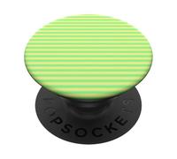 Cute Mint Green Yellow Minimalist Horizontal Striped Pattern PopSockets Adhesive PopGrip